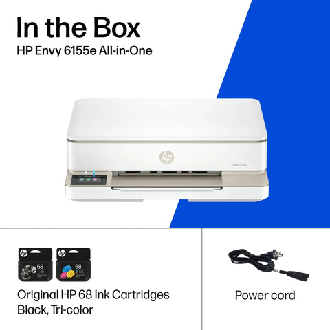 Envy 6155e Wireless All In One Color Inkjet Printer For Home Use With Duplex Printing Scan Copy AI Enabled And Instant Ink Trial