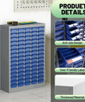 Heavy Duty 75 Drawer Parts Cabinet For Tools And Hardware Steel Storage with Adjustable ABS Drawers in garage