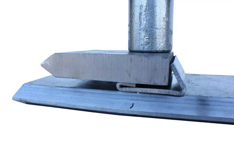 Close-up of Hemming Dies Kit for 12 and 20 Ton Finger Brakes, 32 pieces forming an 8 inch die, unassembled and unwelded, made in the USA