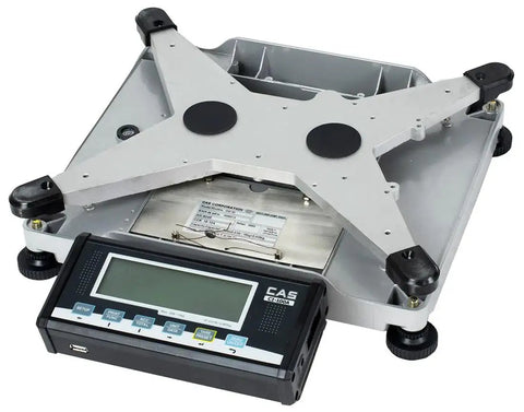 Built Different Bench Scale With Rust Resistant Stainless Tray NTEP Certified Legal Trade 70 Lb Capacity on a shipping table.