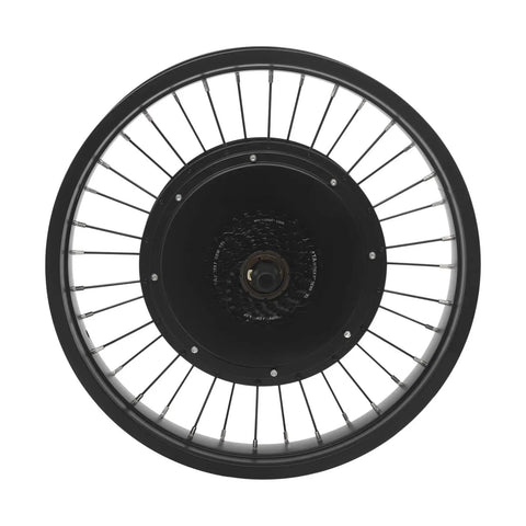 Front view of Beast 1000W Fat Tire Ebike Brushless DC Motor Conversion Kit with rear hub motor for 20 inch wheels.