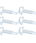 No Pre Drilling Needed Self Drilling Screw Kit 4.8x19mm zinc plated carbon steel fasteners for sheet metal and wood, 6 screws shown