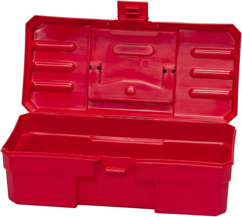 12 Inch Plastic ProBox Toolbox For Tools Hobby And Craft Storage Red Grab And Go Organizer For Hand Tools Nail Polish Hobby Paint Kids Toys First Aid Supplies Durable Industrial Grade Plastic With Safe Rounded Edges
