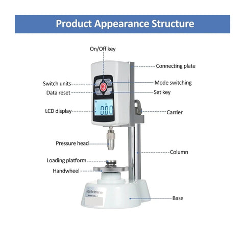 Easy Peasy Digital Grain Hardness Tester Meter With Plug And Play Setup For Quick Seed Fodder Paddy Rice And Cereal Quality Checks showing structure details.