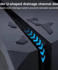 Heavy Duty EV Charger Lock Box Outdoor Wall Mount Station Enclosure With Tempered Glass Window For All Electric Vehicle Plugs showing U-shaped drainage channel design to prevent rainwater.