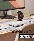 NT-USB Mini Condenser USB Microphone For Podcasting, Streaming, Gaming And Music Production with Warmth and Presence on desk setup