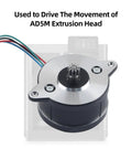 Extruder Motor Replacement For Adventuer 5M And 5M Pro Easy Drop In 36 Pancake Stepper Motor shown with 10 tooth gear