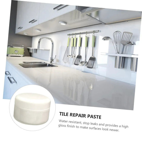 DIY Ceramic Tile Repair Kit Adhesive for Cracks and Chips Quick Drying Paste on kitchen counter