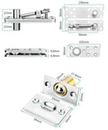 Concealed Stainless Steel Door Hinge Set With Rotating Axis For Wood Doors Black Hidden Up And Down Adjustable Hinge For Bedroom