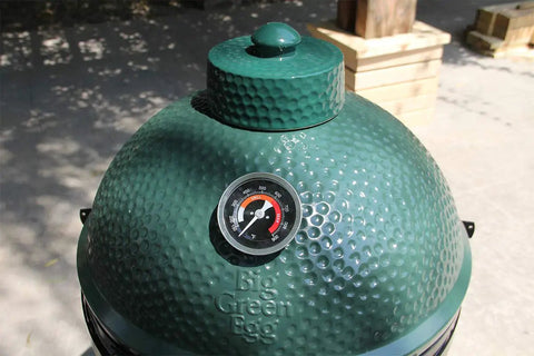 Upgrade Replacement Thermometer For Big Green Egg Grill With 3.3 Inch Large Dial Temperature Gauge 150 To 900 Fahrenheit Waterproof No Fog Glass Lens Easy Read BBQ Accessory on green grill