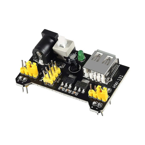 MB102 Solderless Breadboard Power Supply Module 3.3V And 5V With 700mA Output DC 6.5-12V Or USB Green Power LED