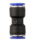 50 Piece Straight Push Connectors Kit With Quick Release Pneumatic Fittings For 4 To 12mm OD Tubing And Pu Plastic Air Hose Adapters Perfect For Auto Repairs Machinery And Automation Projects That Need Reliable Connections Fast, black straight push connector