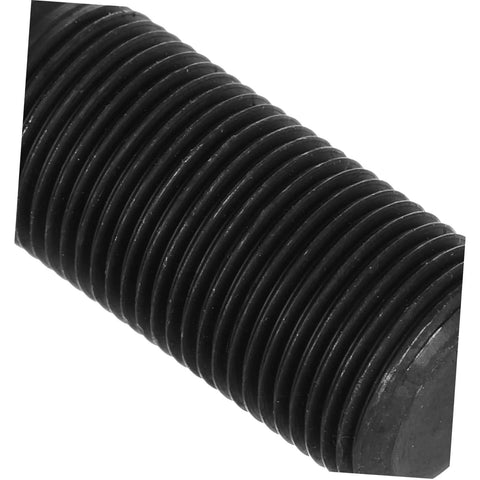 Close-up of a threaded metal rod from Hydraulic Punch Driver Kit Knockout Tool For Electrical Conduit And Metal Sheet Punching Set With Punch And Die.
