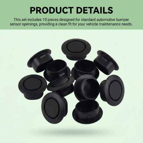 10 pieces of 20 Pack Car Bumper Radar Hole Plugs Cover For 25 26mm Sensor Holes Universal Fit Protector Caps
