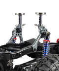 Adjustable Shock Tower Mounts For 1/10 RC Crawler Cars 4Pcs Aluminum CNC Machined Black Gray Anodized, Multi Position Mounts Reduce Vibration And Improve Stability On Rough Terrain, Fits Axial SCX10 II 90046 90047 Chassis mounted on RC car chassis
