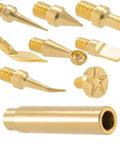 Eight Piece Copper 3D Printer Smoothing Tool Kit With Gold Tips And Connector Pro Grade Finishing Set For Precise Smooth Surfaces On PLA And ABS