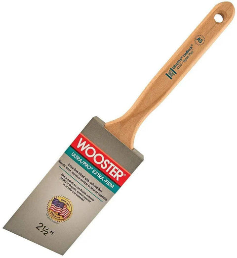 Ultra/Pro Extra Firm Lindbeck Angle Sash Paintbrush, 2.5 inch nylon blend, wooden handle, angled for edging and trim