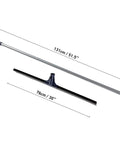 Built Like A Tank 30 Inch Silicone Floor Squeegee With Rust Resistant Stainless Aluminum Pole, 76cm wide for fast water cleanup.