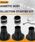 Magnetic Dust Collection Fittings For 4 To 2.5 Inch Systems With One Hose Port And Two 2.5 Inch Receiver Couplers displayed