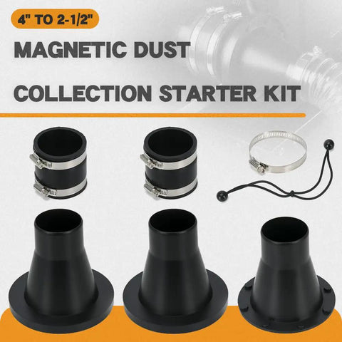 Magnetic Dust Collection Fittings For 4 To 2.5 Inch Systems With One Hose Port And Two 2.5 Inch Receiver Couplers displayed