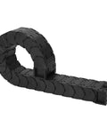 Rock Solid Low Noise Full Enclosed Nylon 66 Cable Drag Chain for CNC Machines D30x38mm 1m length, black