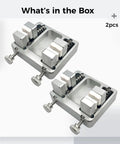 Heavy Duty Soldering Wire Fixture Set With Ceramic Jaws And Adjustable PCB Mounting Clamp For Robust Aluminum Base, 2pcs displayed.