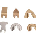 Six Piece Oscillating Saw Blade Set With Diamond Cemented Carbide Blades for ceramics, tile, concrete, and stone polishing.