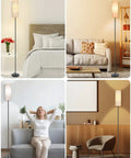 Dimmable Floor Lamp With Remote Control 10W Color Changing LED Bulb Included Tall Modern Standing Floor Lamp in various rooms.