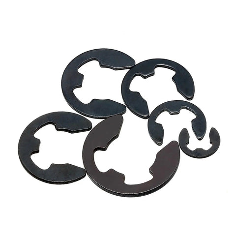 External E Clips Retaining Rings Set In Spring Steel For Shafts DIN6799 65Mn Bulk Pack Heavy Duty C Clip M1.2 To M24 Sizes