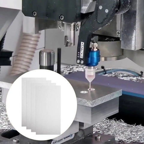 12 Pack Aluminum Sheets 2 X 4 X One Eighth Inch 6061 T6 Plate For Weld Practice Kit on CNC machine during milling