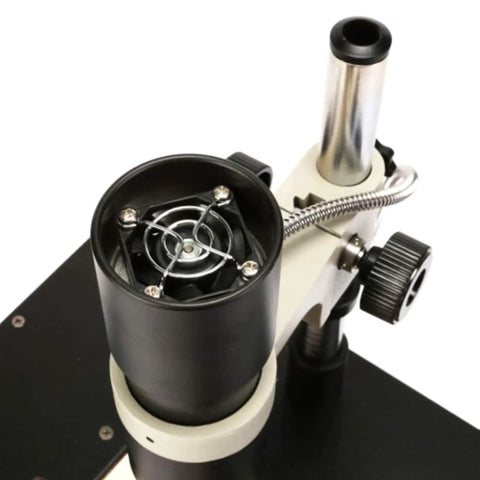 Infrared Desoldering Station With T862++ IRDA BGA Preheater And Soldering Hot Air Rework Station detail view of precision focus lens.
