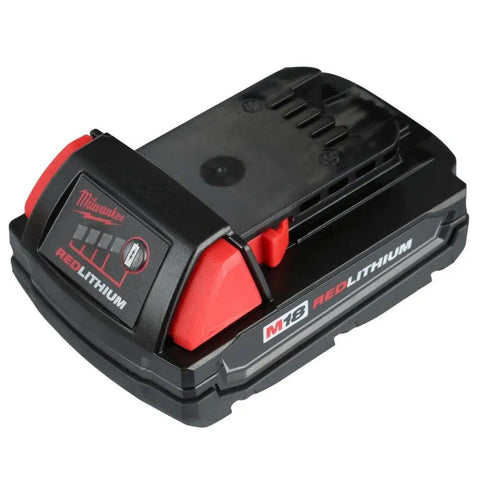 M18 REDLITHIUM battery pack for Industrial Strength M18 Cordless 1/2 Inch Hammer Drill, compact design for power and efficiency.