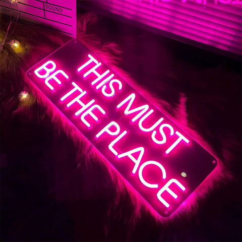 Pink Neon Sign For Bedroom Wall Decor Led Light Up Word Sign Large 24x8 Inches Bright Neon Accent For Bars Clubs Windows Hotels