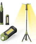 Rechargeable Camping Lantern With 9000mAh Battery, Adjustable 270-Degree Horizontal And 90-Degree Vertical Light, tripod view