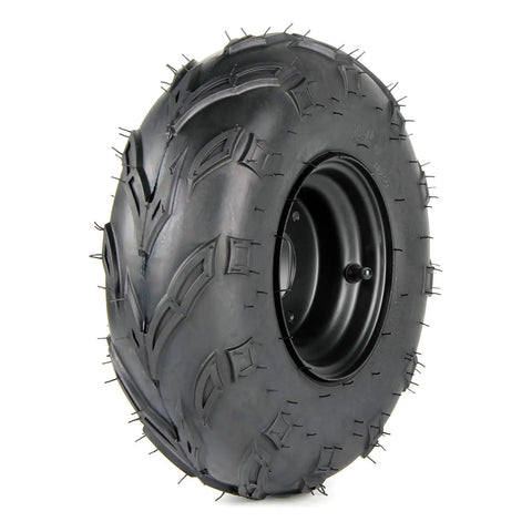 Versatile 145/70-6 ATV Go Kart Wheels Set With Tubeless Tires, Left And Right Hubs, Fits Quad ATV UTV Golf Cart Lawn Mower