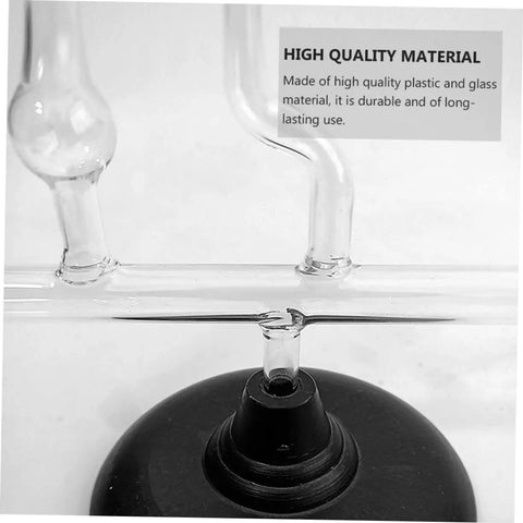 Close-up of Physics Lab Equipment Mechanics Teaching Kit for Magnetic Science Experiments showing glass material and base
