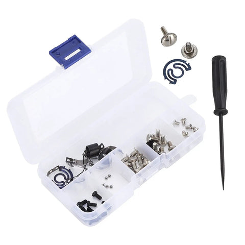 Super Tight Industrial Sewing Machine Screw Kit With Stainless Steel Shrapnel And Needle Parts To Fix Presser Feet Bobbins Fast in organizer.
