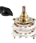 KCZ Rotary Band Switch 2P8T 2 Pole 8 Position Channel Selector With Dual Deck Waveband Switches and Linear Knob