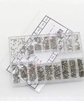 Miniature Screw Kit Set With Silver Tiny Screws For Eyeglasses, Sunglasses And Watches, Glasses Repair Tools, Small Devices
