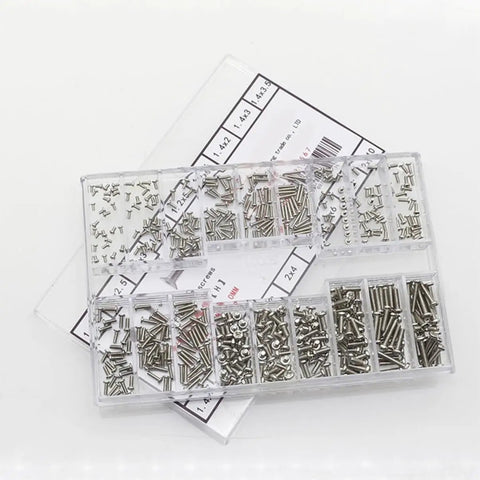 Miniature Screw Kit Set With Silver Tiny Screws For Eyeglasses, Sunglasses And Watches, Glasses Repair Tools, Small Devices