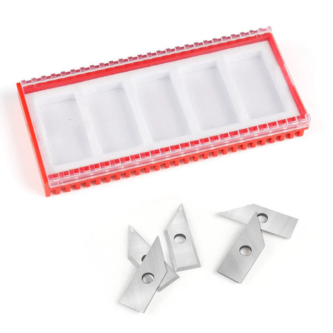 60 Degree Carbide Inserts For 1/4 Inch Shank Router Bit, V Groove Replacement Inserts with packaging, solid tungsten carbide, 5 pack set.