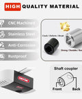 Stainless Steel Drive Screw Coupler Replacement For Garage Door Opener all-metal shaft coupler, 0.8 inch high, 0.7 inch diameter