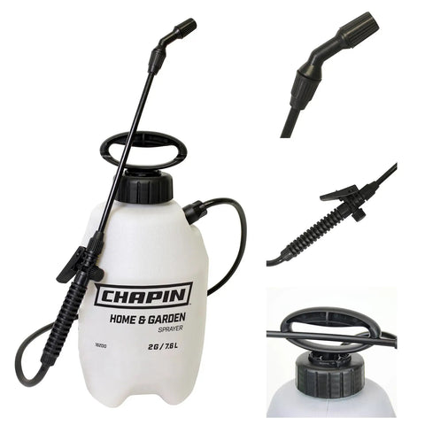 2 Gallon Pump Sprayer For Lawn And Garden Homeowner Friendly With Translucent Poly Tank Easy To Use Adjustable Cone Nozzle