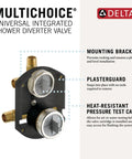 Universal Shower Diverter Rough-In Valve With MultiChoice Inlets And Outlets Champagne Bronze Temperature Control Diagram