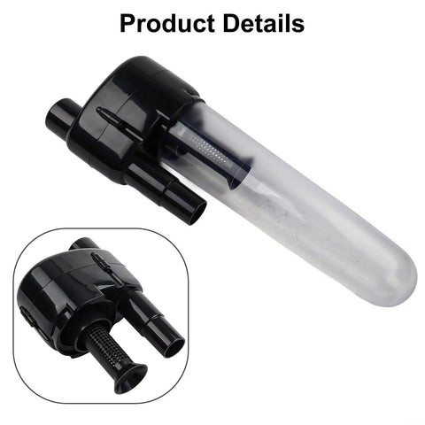 Heavy Duty Vacuum Dust Box Separator Bucket For Clogs Effortlessly Compatible With Standard Shop Vacs transparent and solid black filter design.