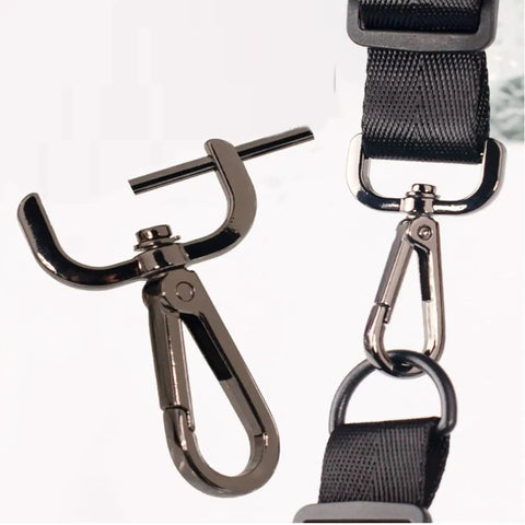 4 Pack Shoulder Strap Swivel Hooks For Bags Detachable Clasps Clip Hooks Buckle For Crossbody Purses Laptop Bags Messenger Bags And Briefcases Includes Gold And Gunmetal Finishes Heavy Duty Build, close-up view.