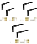 Heavy Duty Metal Shelf Brackets For Wall Mount Storage Straight Up Zero Fuss Setup with screws and anchors included.