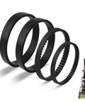 Replacement Belt Set for ProHeat 2X Revolution Pet Pro Carpet Cleaner Series 1986 1964 2007 2007P Pack of 4, black rubber belts