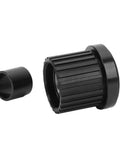 12 Speed Freehub Body MS048 With 15mm Aperture For 12mm Thru Axle Or 5mm Quick Release Slick Ratchet Design, shown in black aluminum