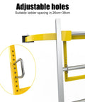 Heavy Duty Ladder Stabilizer for Roof Gutter and Wall Ladders, Adjustable Non Slip Steel Wing Span Standoff shown close-up